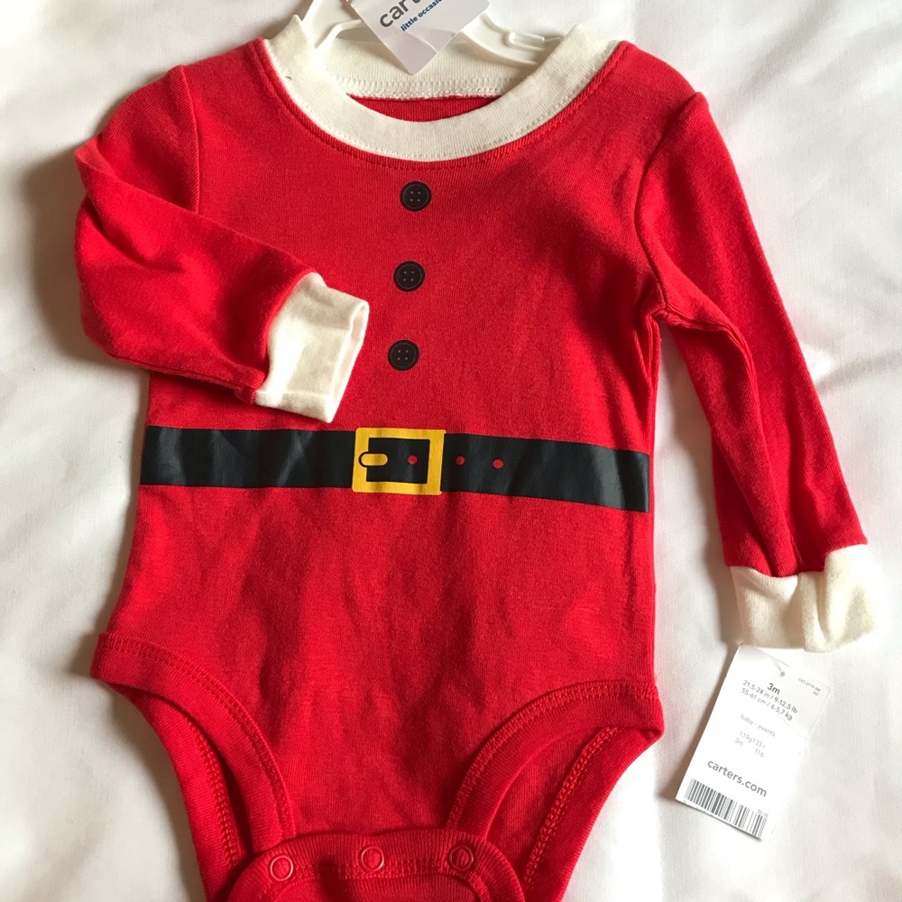 Carter’s Santa suit ONESIE SIZE 3 MONTHS SANTA CLAUS CHRISTMAS